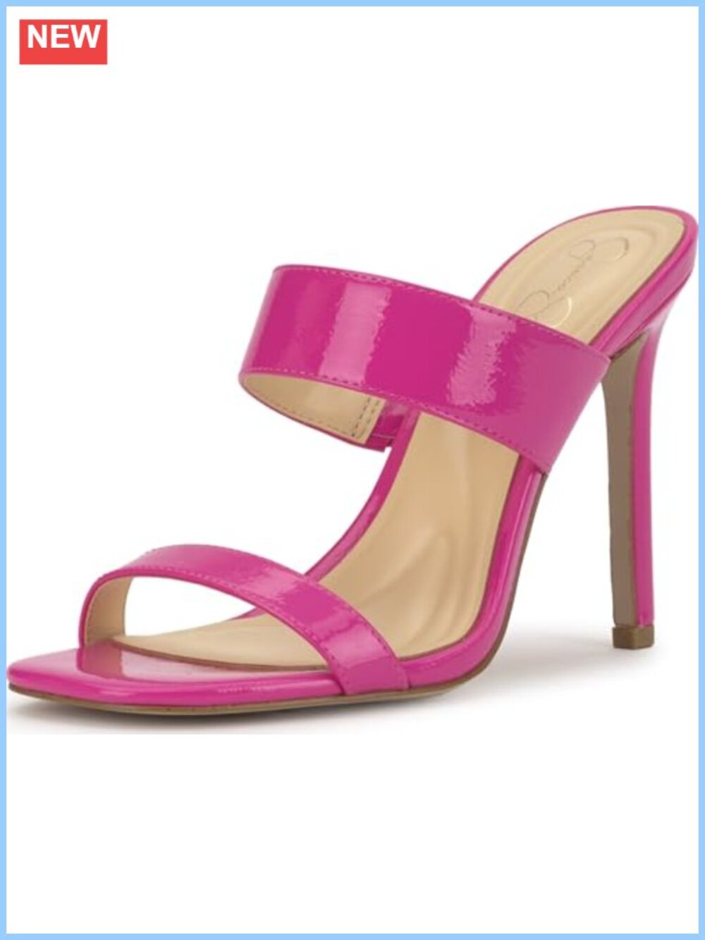 Jessica Simpson Orizell Faux Leather Stiletto Heel Ankle Strap Heeled Sandals